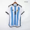 New MESSI #10 Argentina Three Stars Home 2022 Champion Jersey - jerseymallpro