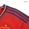 Spain Home Long Sleeve Soccer Jersey 2022 - jerseymallpro