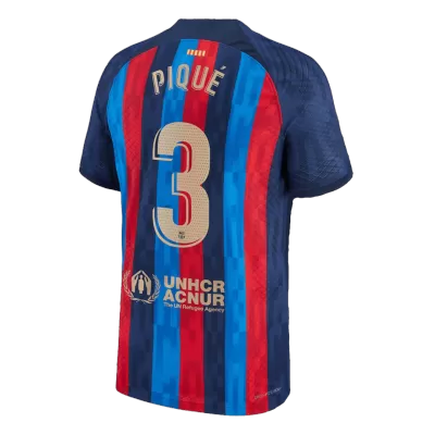 PIQUÉ #3 Barcelona Home Authentic Jersey 2022/23 - jerseymallpro