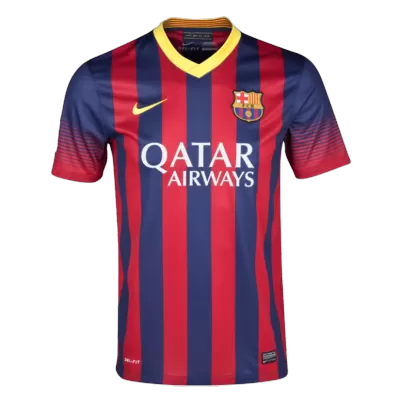 Vintage Soccer Jerseys Barcelona Home Jersey Shirts 2013/14 - jerseymallpro