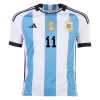 New DI MARIA #11 Argentina Three Stars Home 2022 Champion Jersey - jerseymallpro