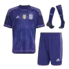 Argentina Away World Cup Kids Jerseys Full Kit 2022 - Three Stars - jerseymallpro