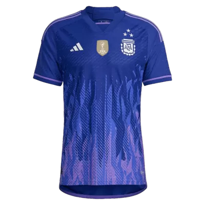 Argentina Three Stars Away Authentic Jersey World Cup 2022 - jerseymallpro