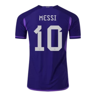 New Messi #10 Argentina Away World Cup 2022 Champion Authentic Jersey - jerseymallpro