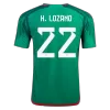 H.LOZANO #22 Mexico Home Authentic Jersey 2022 - jerseymallpro