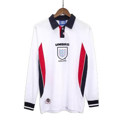 Retro England Home Long Sleeve Jersey 1998 By Umbro - jerseymallpro